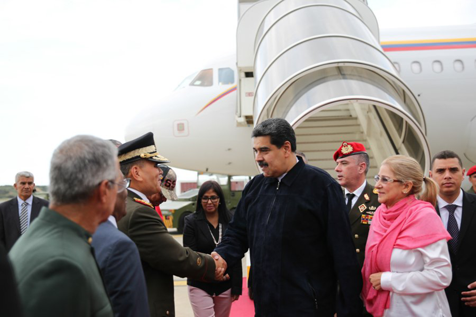 Llegada del Presidente Maduro a Venezuela