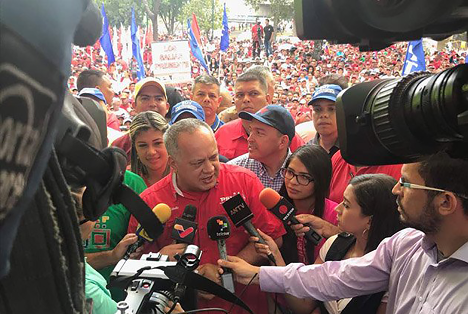 Diosdado en la movilizacion del 05-10-2018