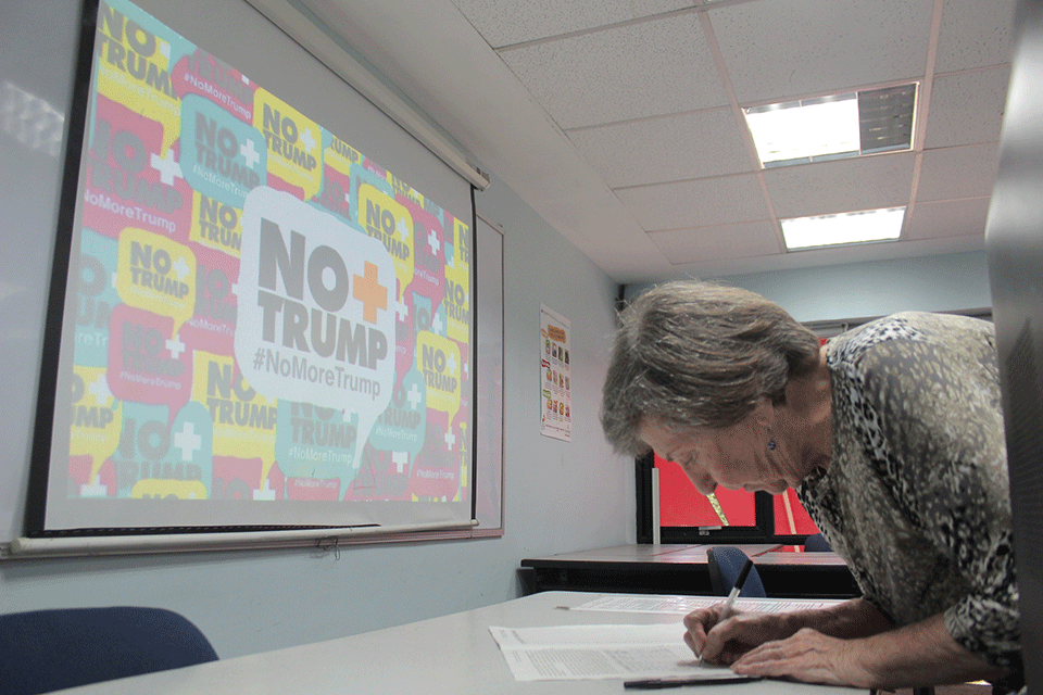 Desde el IVPA se suman a la campaña No More Trump