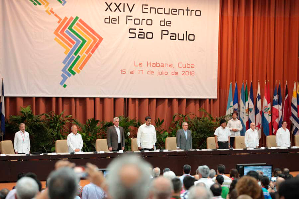 Presidente en el Foro de Sao Paulo
